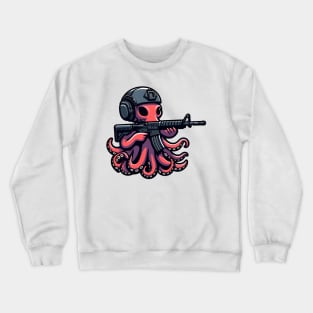 Tactical Octopus Adventure Tee: Where Intelligence Meets Style Crewneck Sweatshirt